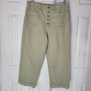 Wide Leg Button Fly Jeans